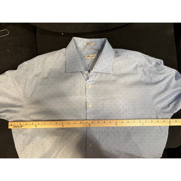 Peter Milar seaside button down mens shirt light blue size 2XL 100% cotton - Picture 6 of 9